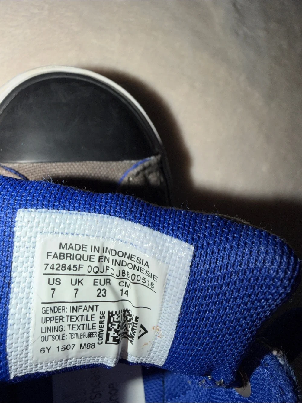 Converse Chuck Taylor All Star Mid Top Toddler Size 7 Gray & Blue